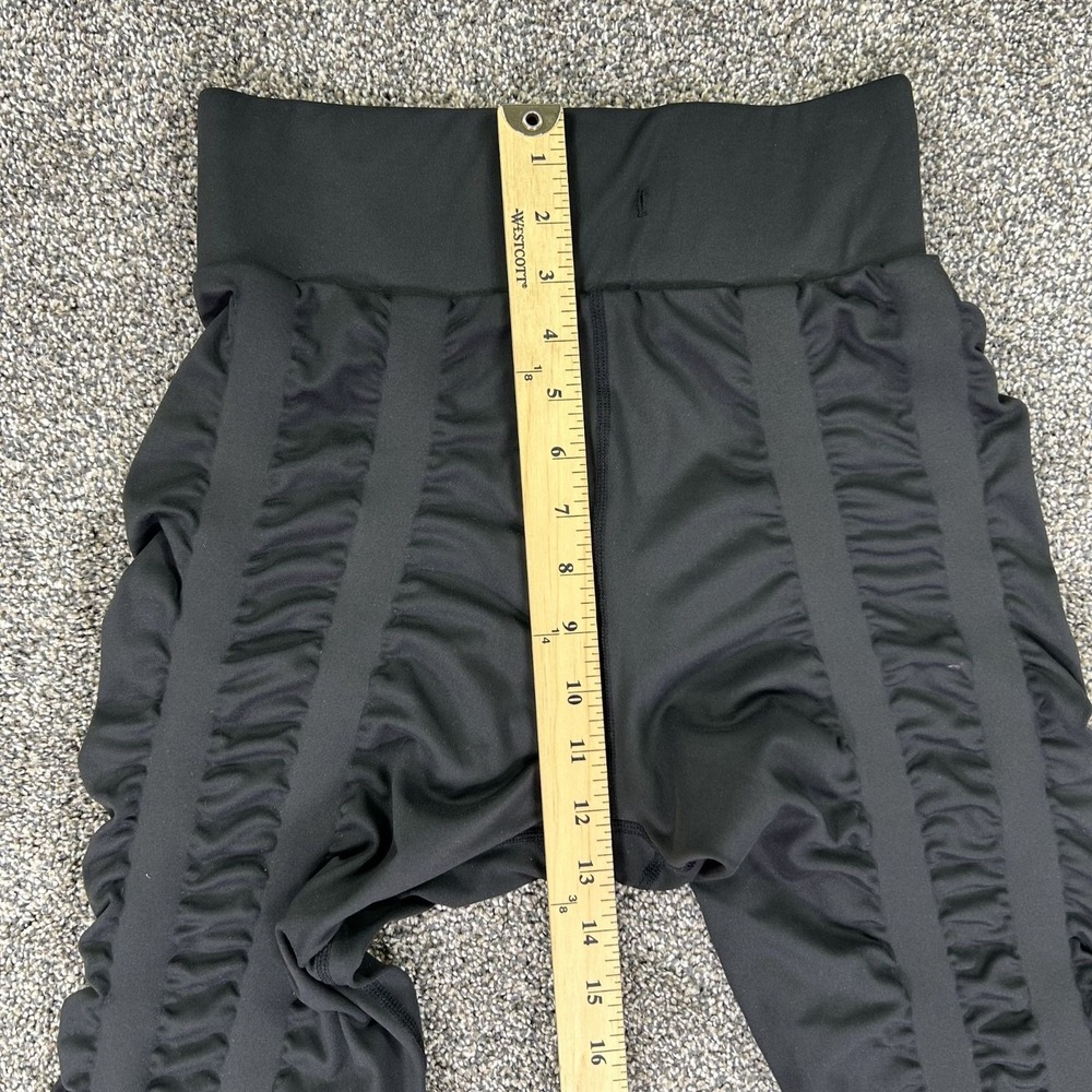 High-Rise Black Ruched Side Track Joggers - Picture 8 of 11
